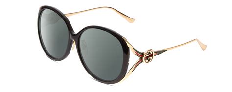 occhiali da sole gucci model gg0226sk|Gucci Oval Sunglasses GG0226SK 001 Black/Gold 60mm 0226.